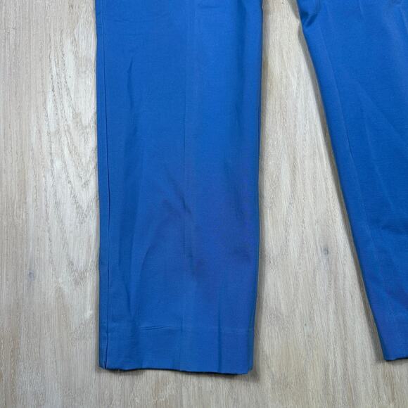 NWT Talbots Blue Cotton Spandex Stretch Straight Leg Ankle Career Dress Pants 12 - Picture 5 of 14